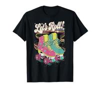 Let's Roll - Patines de ruedas retro coloridos de los años 80 y 90 Camiseta