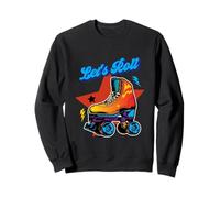 Let's Roll Retro 1970s 1980s Patinaje Vintage Skater Sudadera