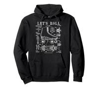 Let's Roll Roller Derby Patinaje Patinaje Patinaje Patente Vintage Sudadera con Capucha