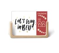 Let'S Stay In Bed Quote Handwrite 2022 Calendario de escritorio Planificador de 12 meses