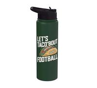 Let's Taco Bout Football, divertido jugador de fútbol Stainless Steel Insulated Water Bottle