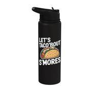 Let's Taco Bout Smores Funny Camping Smores Stainless Steel Insulated Water Bottle