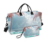 Let's Take A Vacation To Peach Beach - Bolsa de viaje multifuncional para fin de semana con correa ajustable para gimnasio, Vamos a tomar unas vacaciones a Peach Beach, 1 size