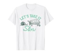 Let's Take It Slow Funny Snail Camiseta