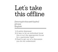 Let's Take This Offline - Notebook with Lined Pages