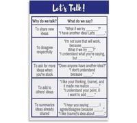 Lets Talk Classroom Discussion Sentence Frames Canvas Wall Art