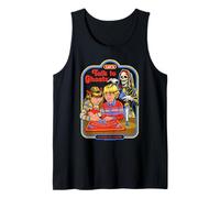 Let's Talk to Ghosts Demon Retro Vintage Funny Adult Humor Camiseta sin Mangas