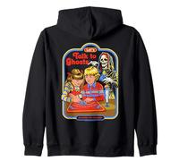 Let's Talk to Ghosts Demon Retro Vintage Funny Adult Humor Sudadera con Capucha
