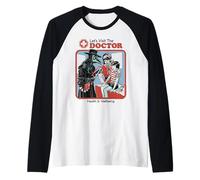 Let's Visit the Doctor Plague Retro Funny Adult Humor Camiseta Manga Raglan