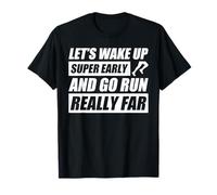 Let's Wake up Super Early Jogging Corredor Divertido Correr Camiseta