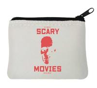 Let's Watch Scary Movies On Halloween Skull Art - Monedero de neopreno (10 x 11 cm), color blanco, White, Talla única
