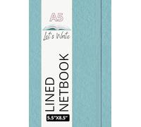 Let's Write Lined Notebook, 5.5"x8.5", 170 Lined Pages, Notebooks for Work, Medium A5, Notebook for Writing, Blu