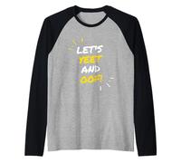 Let's Yeet and Oof Funny Video Game Meme Gift For Gamer Kids Camiseta Manga Raglan