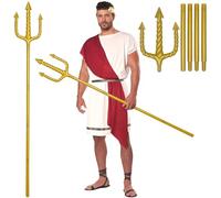 LETSHOLD Tridente Tenedor 152 cm Carnaval, Montable Tridente Armas de Halloween para Juego de Rol Fiesta Temática de Carnaval Halloween (A)