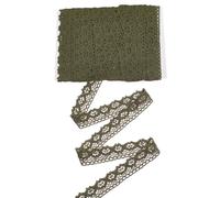 Letsinstyle 10 yarda de Ribete de Encaje de Ganchillo de Algodón, Cinta de Encaje Verde para Boda, 1.2" Adornos de Bordado Vintage para Tejer, Adornos Bordados para Manualidades Y Envoltura de Paquete