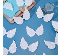 letsinstyle 40 Parche para Coser con Alas de Ángel, Aplique Bordado de Mini Alas En Relieve, Apliques Bordados para Decoración DIY Y Suministros para Fiestas