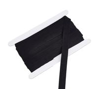 letsinstyle Banda Elástica FOE Plegable Negra, Cintas Elásticas FOE de 3/4",20mm Y 10 Yardas, Cinta Elástica Plegable para el Pelo, Diadema, Vestido, Adornos de Costura DIY
