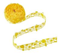 Letsinstyle Cinta de Notas Musicales de 10 yarda Y 1.18 pulgadas, Cintas de Notación Musical Hueca, Ribete de Grosgrain Grabado para Decoración de Manualidades.