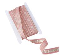 letsinstyle Cinta Jacquard Floral de 10 Yarda, Cintas Tejidas Bordadas Vintage Rosas de 1 Pulgada, Adorno de Banda Decorativa de Flores Bohemias para Coser Correas de Bolsos Hechas A Mano