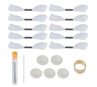 letsinstyle Kit de Posavasos Sashiko, Kit de Posavasos Hecho A Mano con 10 Rollo de Hilo, 5 Agujas Y Dedal Sashiko Ajustable., Accesorios de Costura para Acolchado Y Bordado A Mano