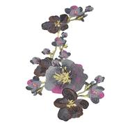 letsinstyle Parches Bordados de Flores de Peonía, Parche Bordado de 22.8 x 13 Pulgada para Coser, Diseño de Ramo, Estilo Boho, Parche Grande con Estampado Floral para Reparar Ropa, Vestidos Y