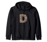 Letter D Candy Rainbow Sprinkles Monogram Men, Women, Kids Sudadera con Capucha