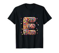 Letter E Candy Rainbow Sprinkles Monogram Men, Women, Kids Camiseta