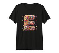 Letter E Candy Rainbow Sprinkles Monogram Men, Women, Kids Camiseta Premium
