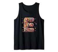 Letter E Candy Rainbow Sprinkles Monogram Men, Women, Kids Camiseta sin Mangas