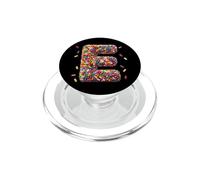Letter E Candy Rainbow Sprinkles Monogram Men, Women, Kids PopSockets PopGrip para MagSafe