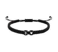 Letter Heart Bracelets - Adjustable Wristband Gift, Handmade Charm Bracelet, Trendy Jewelry Accessories | Initial Bracelet with Heart Design, Boys Girls Men Women, Custom Personalized Handmade