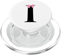 Letter I Coquette Monogram with Pink Bow Initial Name PopSockets PopGrip para MagSafe