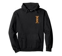 Letter I First Name Monogram Initial Leopard Print Sudadera con Capucha