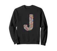 Letter J Candy Rainbow Sprinkles Monogram Style Sudadera