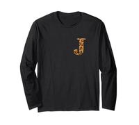 Letter J First Name Monogram Initial Leopard Print Manga Larga