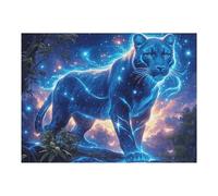 Letter J Pantera Negra Puzzle 500 Piezas Aliviar Estrés 3D Bestias fantásticas Rompecabezas Familiar para Hombres Y Mujeres Obra De Arte Decorativo Hogar 500 PCS