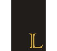 Letter L Minimalist Black and Gold Design Hardcover Notebook with Dotted Grid: 100 Sheets 200 Pages Best for Gifts