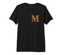 Letter M First Name Monogram Initial Leopard Print Camiseta Premium