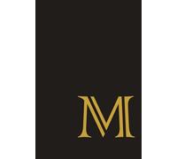Letter M Minimalist Black and Gold Design Paperback Notebook with Dotted Grid: 100 Sheets 200 Pages Best for Gifts