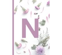 Letter N Monogram A Personalized Alphabet Name Birthday Christmas Card Alternative Named Notebook With A Pink Floral Cover: A Lined Jotter Journal ... Schoolwork Gardening Notes Or Anything Useful