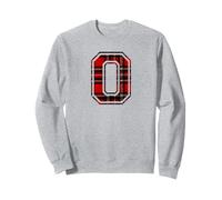 Letter O First Name Monogram Initial Tartan Print Sudadera
