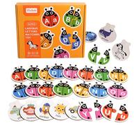 Letter Recognition Game, Alphabet Matching Game, Kids Educational Toy, Sight Words Puzzle Matching Game, Preschool Educational Flash Cards, Kids Learning Toy, 2.76x2.36 Inches for Girls and Boys