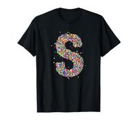 Letter S Candy Rainbow Sprinkles Monogram Style Camiseta