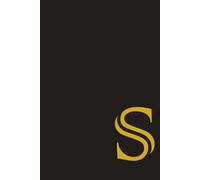 Letter S Minimalist Design Black and Gold Paperback Notebook with Dotted Grid: 100 Sheets 200 Pages Best for Gifts