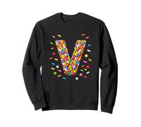 Letter V Candy Rainbow Sprinkles Monogram Men, Women, Kids Sudadera