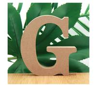 Lettere In Legno Letras de madera Color 10cm, alfabeto DIY, letras palabras, manualidades, diseño nombre pie, decoración for el hogar, fiesta, boda, 3,94 pulgadas, 1 ud(G)