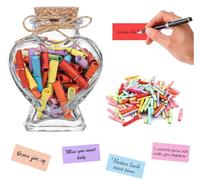 Letters in Tarro de Cristal en Forma de Corazón, Ideas Gifts for Boyfriend Girlfriend Mom