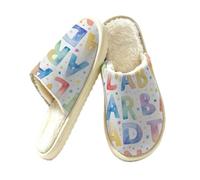 Letters - Pantuflas para mujer, diseño de alfabetos, de espuma viscoelástica, zapatos de casa, multicolor, 41/42 EU
