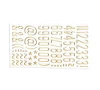 Letters Stickers - Alphabet Stickers, Fade Resistant Alphabet Number Decals | A To Z Gold Letter Sticker For Containers Doors Cars Wardrobes Classroom Walls Fabrics Glass Chalkboards Signs