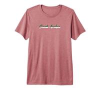 Letters Word Arabia Saudita en Hermosa Fuente Blanca y Verde Camiseta Premium